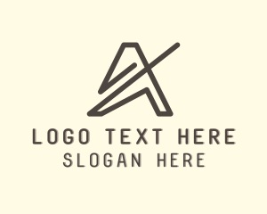 Shipping - Aviation Logistics Freight Letter A logo design