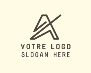 Aviation Logistics Freight Letter A Logo