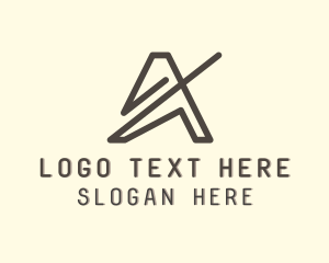 Aviation Logistics Freight Letter A Logo