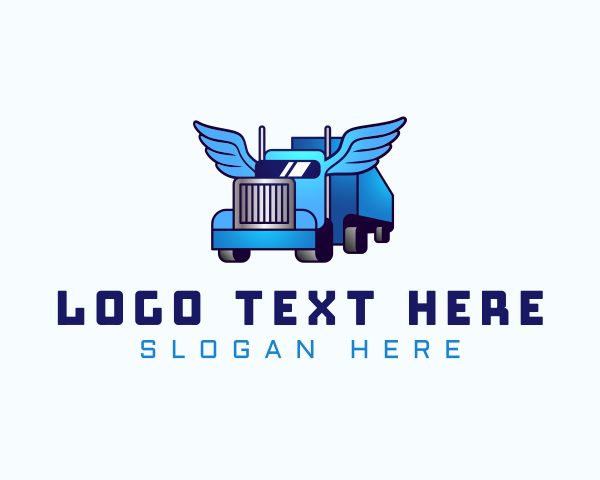 Transportation - Automotive Truck Wings logo design