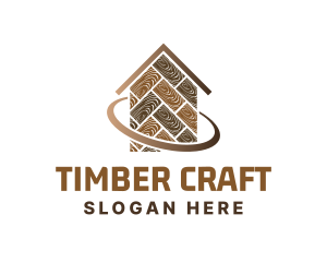 Wooden - Wooden Tiles Home logo design