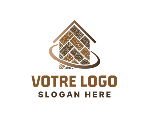Floor - Wooden Tiles Home logo design