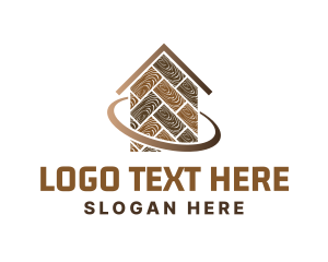 Wooden - Wooden Tiles Home logo design