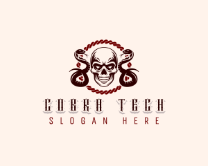 Cobra Snake Skull logo design