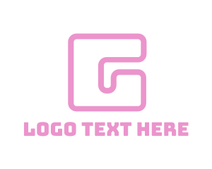 Parlor - Pink White Letter G logo design
