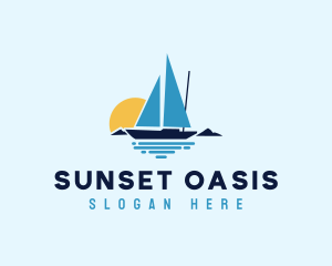 Sunset - Sunset Sailboat Ocean logo design