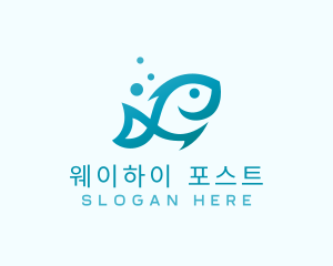 Marine Fish Aquarium logo design