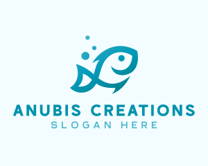 Marine Fish Aquarium logo design