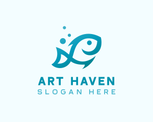 Marine Fish Aquarium logo design