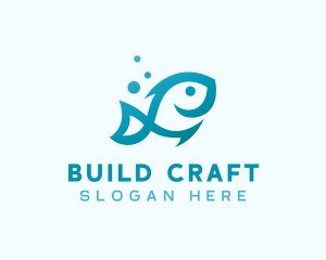 Marine Fish Aquarium logo design