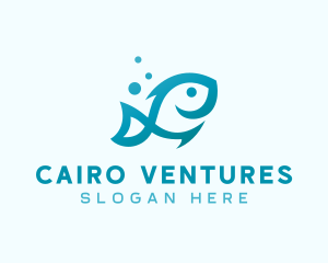 Marine Fish Aquarium logo design