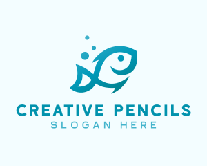 Marine Fish Aquarium logo design