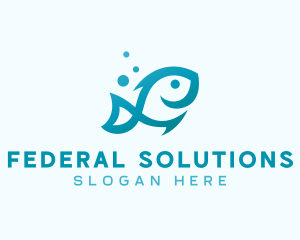 Marine Fish Aquarium logo design