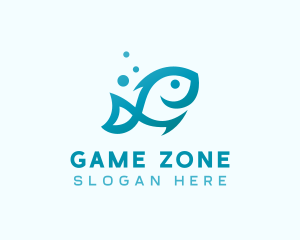 Marine Fish Aquarium logo design