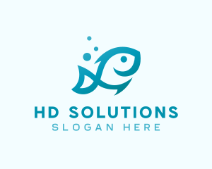 Marine Fish Aquarium logo design