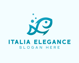 Marine Fish Aquarium logo design