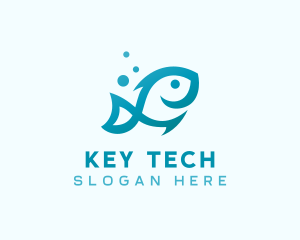 Marine Fish Aquarium logo design