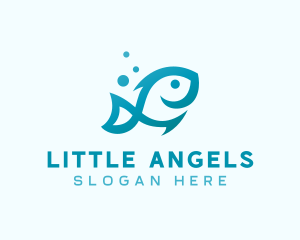 Marine Fish Aquarium logo design