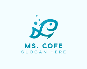 Marine Fish Aquarium logo design