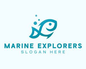 Marine Fish Aquarium logo design