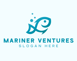 Marine Fish Aquarium logo design