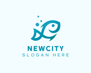 Marine Fish Aquarium logo design