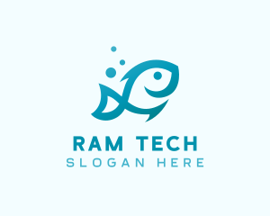 Marine Fish Aquarium logo design