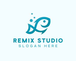 Marine Fish Aquarium logo design