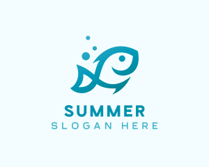 Marine Fish Aquarium logo design