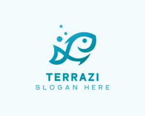 Marine Fish Aquarium logo design