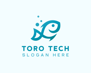 Marine Fish Aquarium logo design