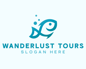 Marine Fish Aquarium logo design