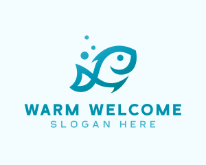 Marine Fish Aquarium logo design