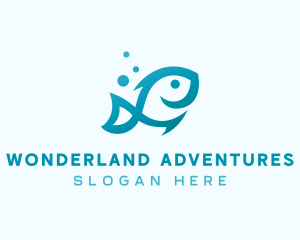 Marine Fish Aquarium logo design