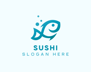 Marine Fish Aquarium logo design