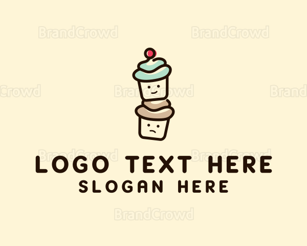 Cute Cupcake Pastry Logo