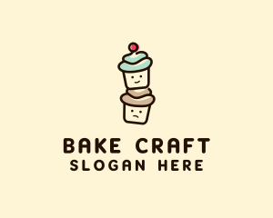 Cute Cupcake Pastry logo design