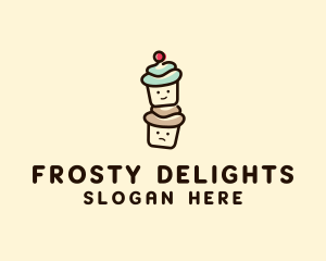 Icing - Cute Cupcake Pastry logo design