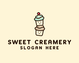 Cute Cupcake Pastry logo design