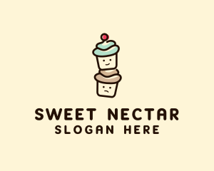 Cute Cupcake Pastry logo design