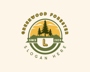 Nature Forest Camping logo design