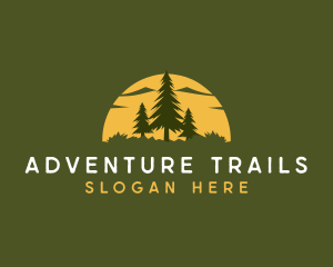 Nature Forest Camping logo design