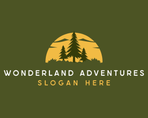 Nature Forest Camping logo design