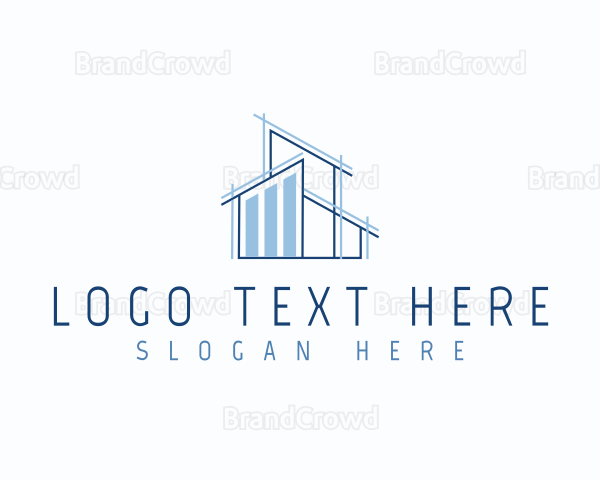 House Blueprint Architect Logo