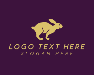 Easter - Rabbit Bunny Jump logo design