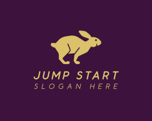 Rabbit Bunny Jump logo design