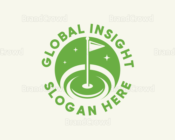 Golf Course Tournament Flag Logo