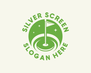 Golf Course Tournament Flag Logo