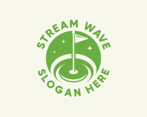 Golf Course Tournament Flag Logo