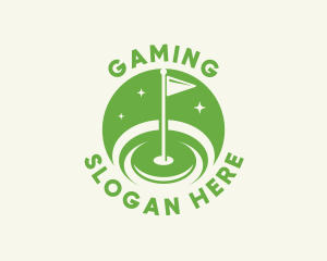 Golf Course Tournament Flag Logo